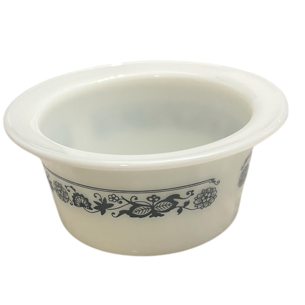 Vintage Pyrex Corning Old Town Blue Onion 5.5" Butter Margarine Tub Milk Glass